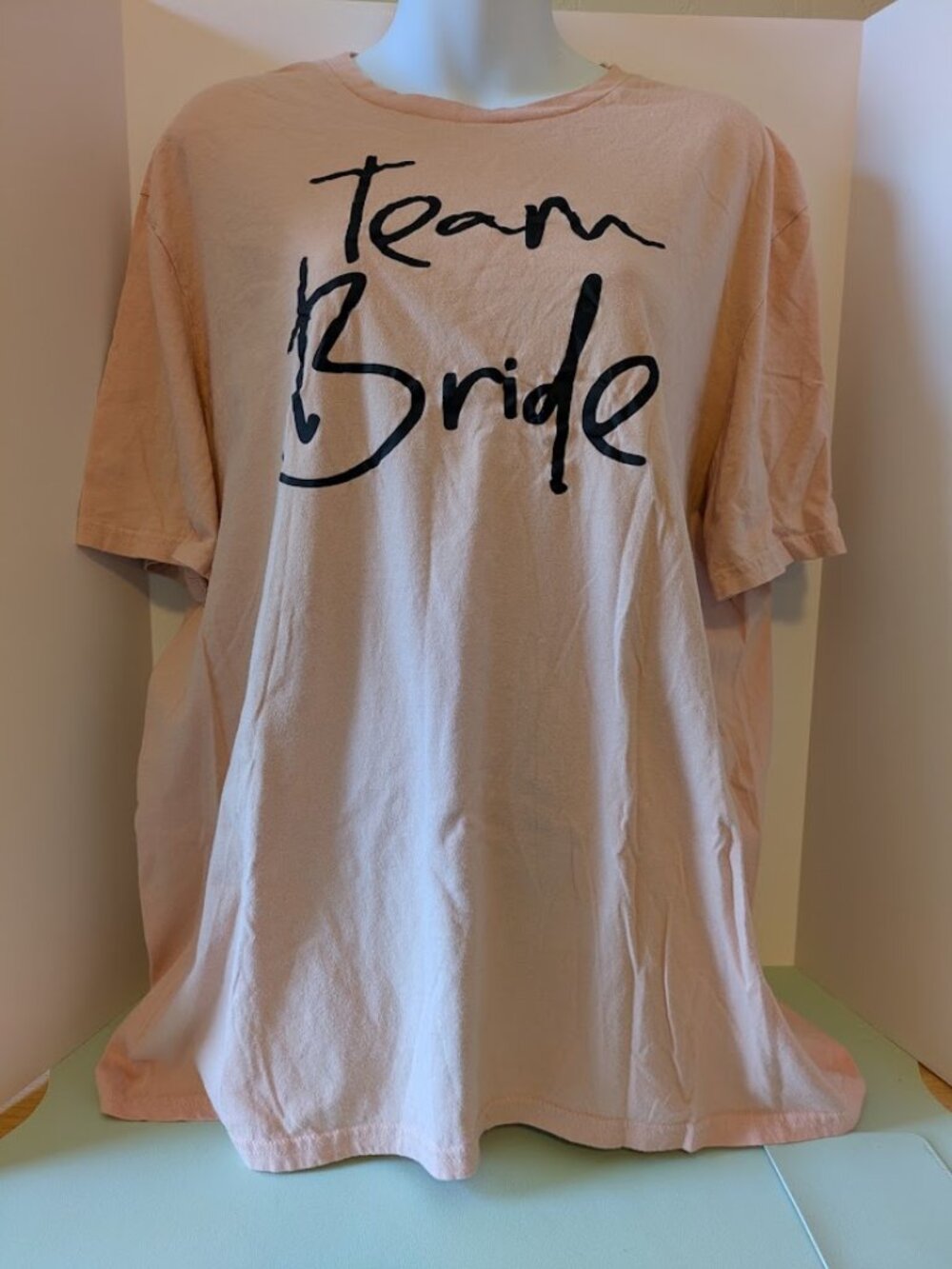 Bride Team T-Shirt Peach Plus Size 2XL